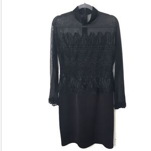 Joseph Ribkoff Black Sheer Lace Dress